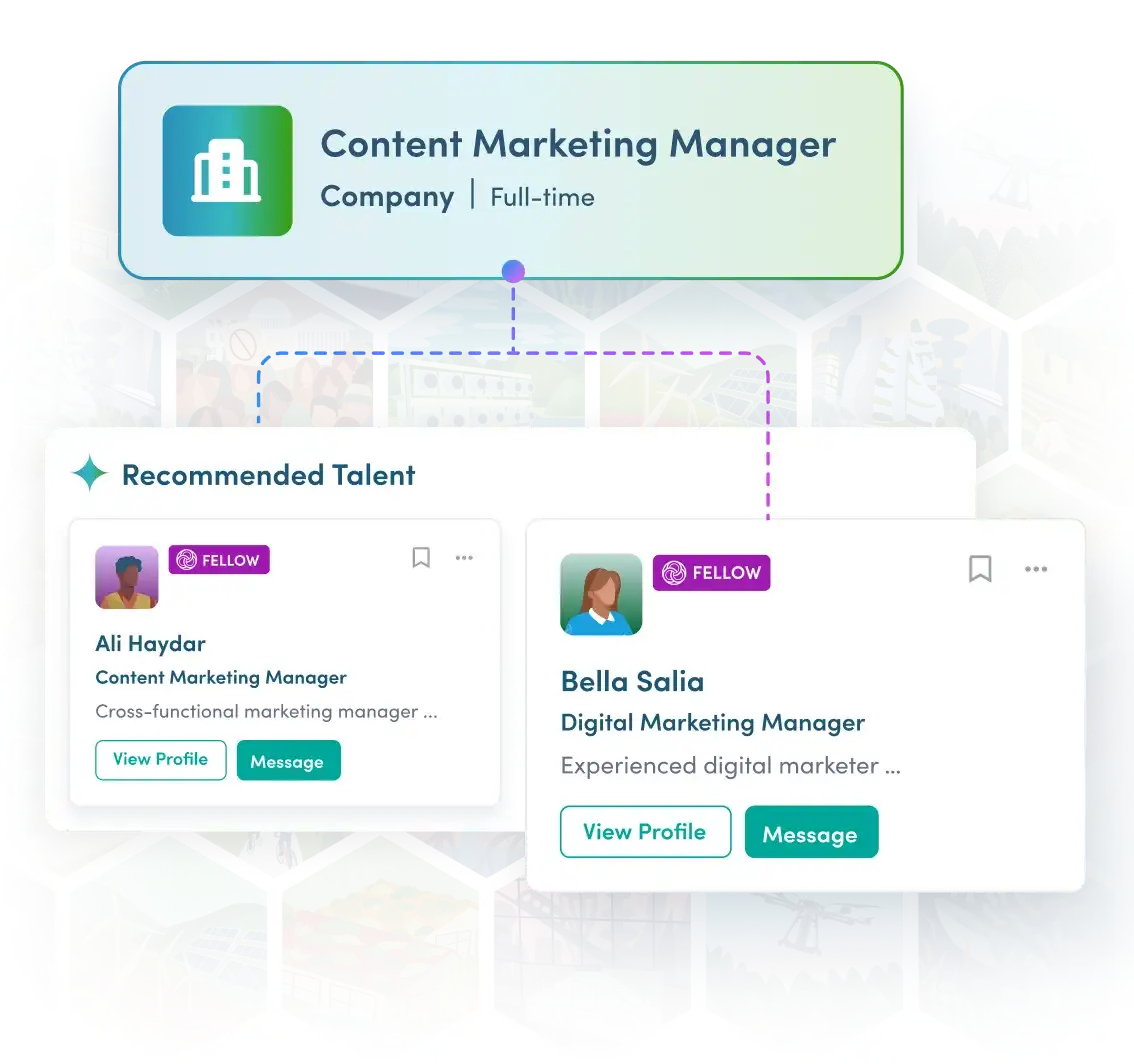 AI-Powered Talent Recommendations Graphic